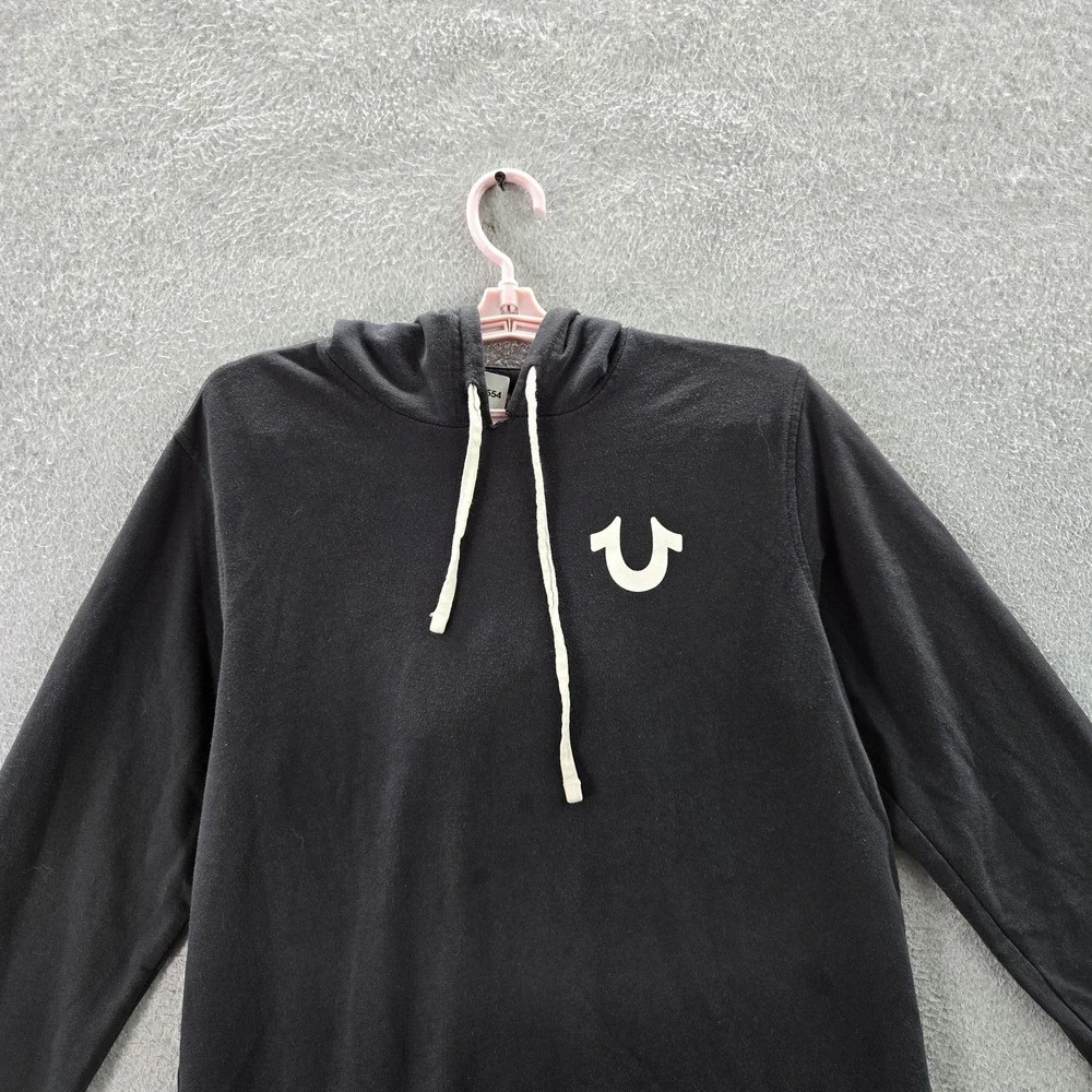 True‎ Religion Men Hoodie M/M Black Buddha Guitar Pullover